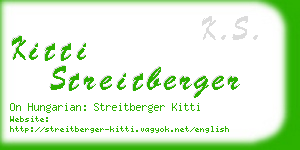 kitti streitberger business card
